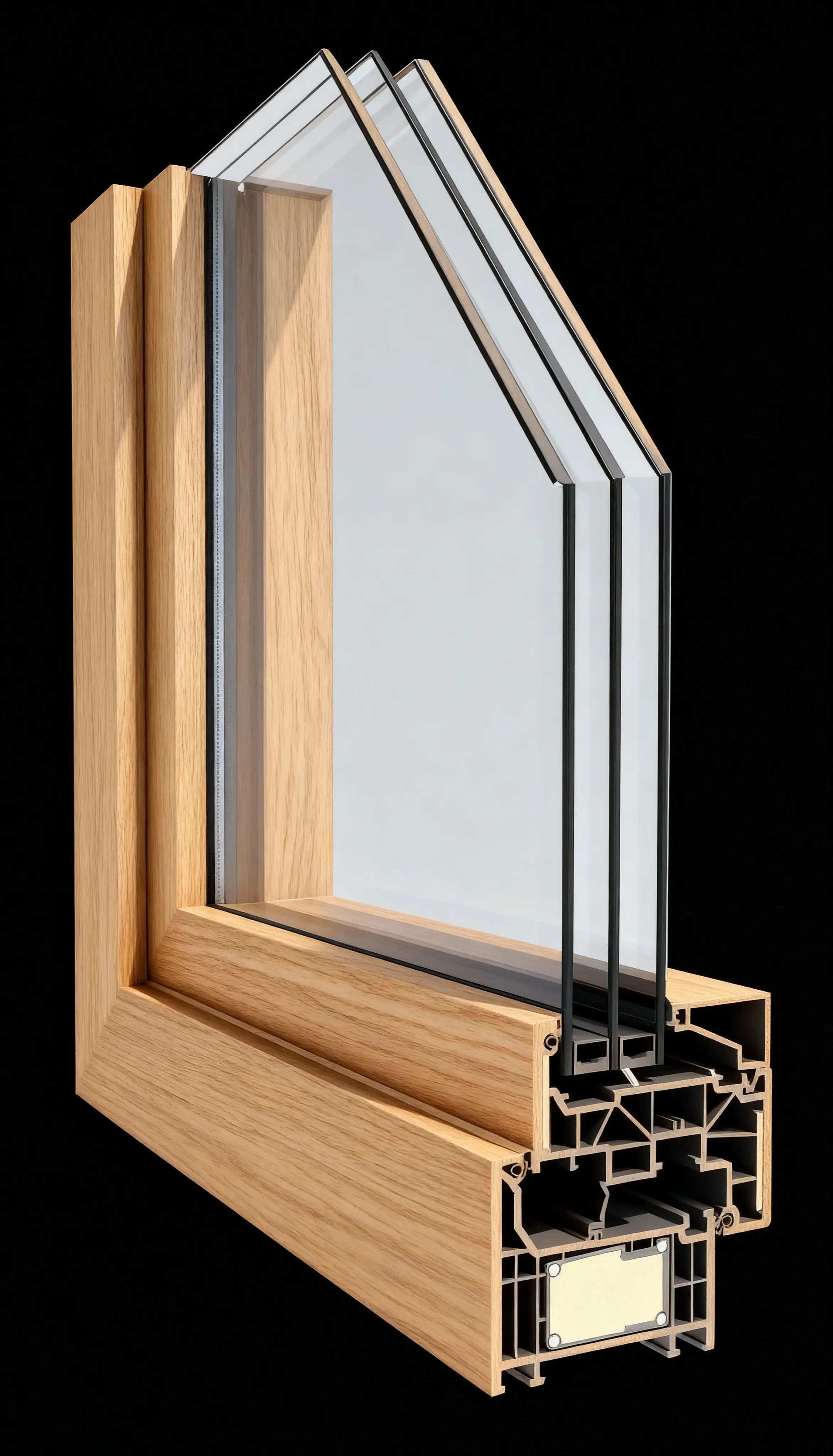 Ventana PVC color Madera Natural